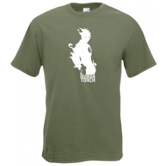 Hősök - Human Torch minima férfi rövid ujjú póló