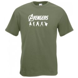   Hősök - Bosszúállók stencil minima férfi rövid ujjú póló