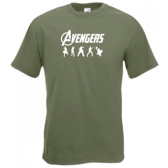   Hősök - Bosszúállók stencil minima férfi rövid ujjú póló
