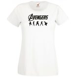 Hősök - Bosszúállók stencil minima női rövid ujjú póló