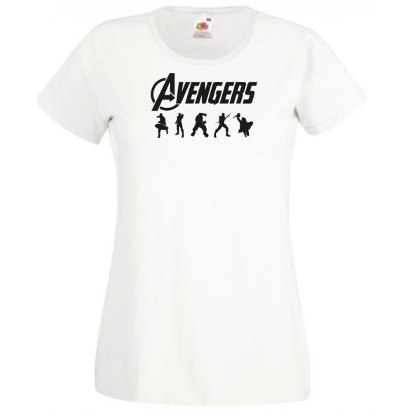 Hősök - Bosszúállók stencil minima női rövid ujjú póló
