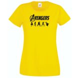 Hősök - Bosszúállók stencil minima női rövid ujjú póló