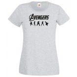 Hősök - Bosszúállók stencil minima női rövid ujjú póló
