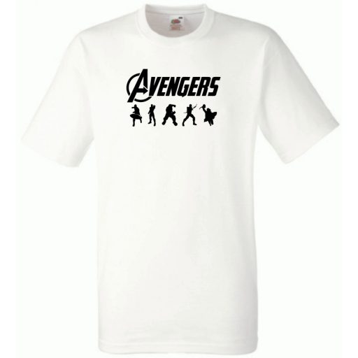 Hősök - Bosszúállók stencil minima férfi rövid ujjú póló