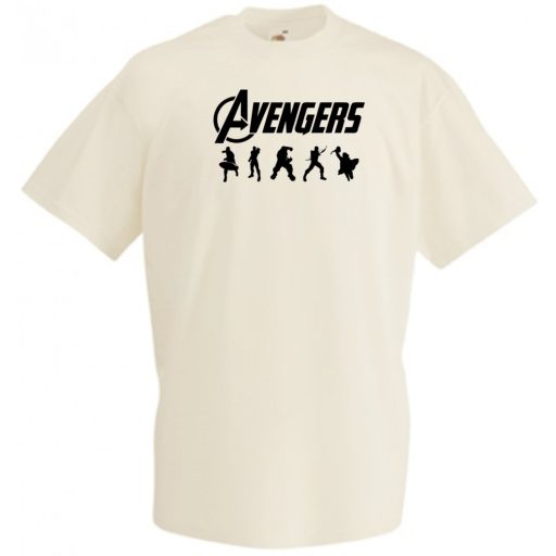 Hősök - Bosszúállók stencil minima férfi rövid ujjú póló