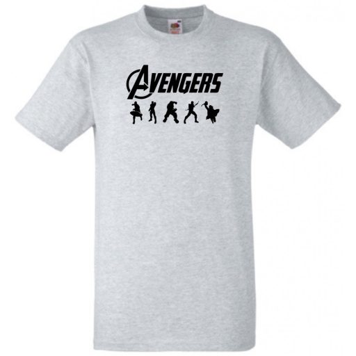 Hősök - Bosszúállók stencil minima férfi rövid ujjú póló