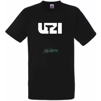 Harcos - fegyver - UZI férfi rövid ujjú póló