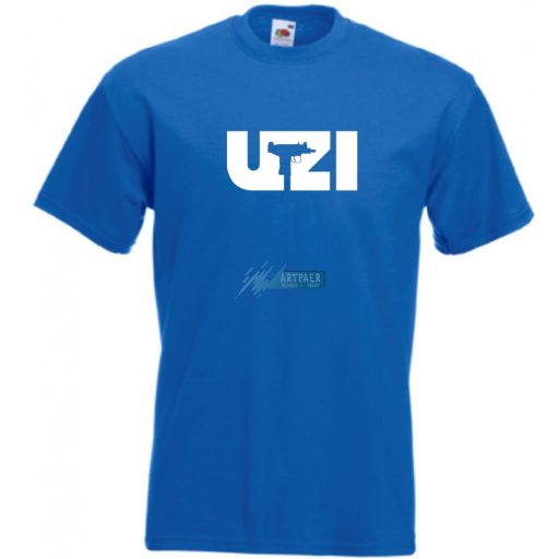 Harcos - fegyver - UZI férfi rövid ujjú póló