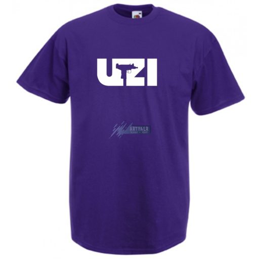 Harcos - fegyver - UZI férfi rövid ujjú póló