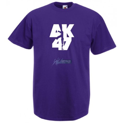 Harcos - fegyver - AK 47 férfi rövid ujjú póló