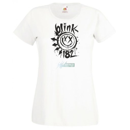 Festékes Blink 182 fröcs női rövid ujjú póló
