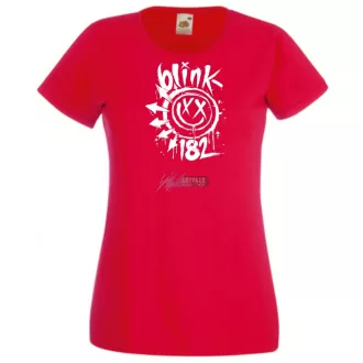Festékes Blink 182 fröcs női rövid ujjú póló