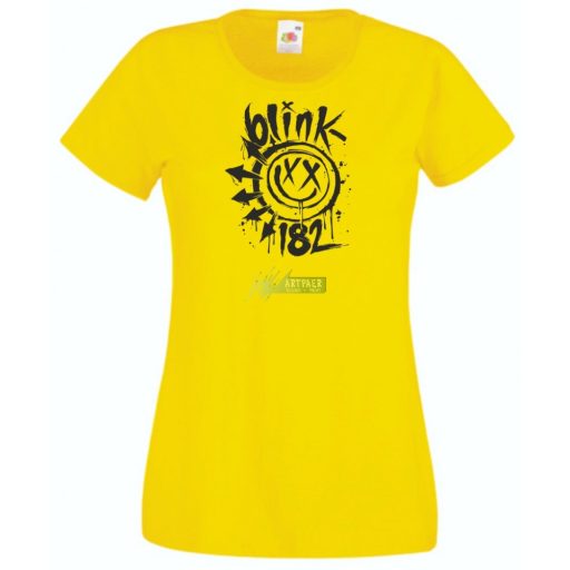 Festékes Blink 182 fröcs női rövid ujjú póló