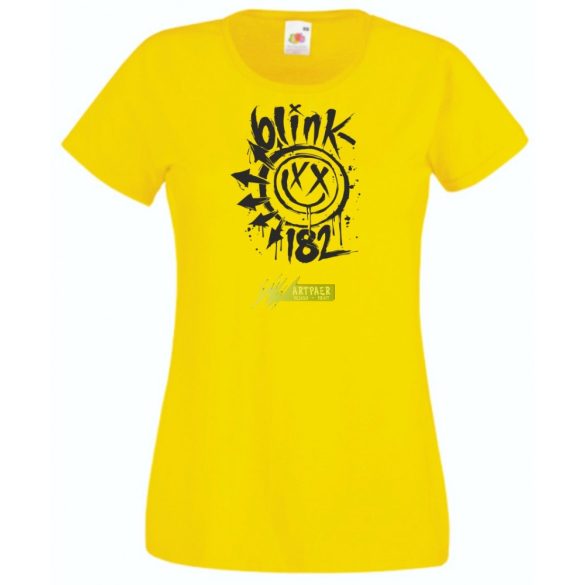 Festékes Blink 182 fröcs női rövid ujjú póló