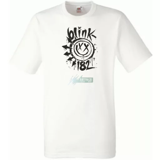 Festékes Blink 182 fröcs férfi rövid ujjú póló