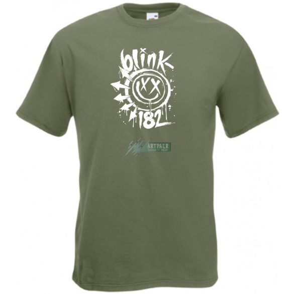 Festékes Blink 182 fröcs férfi rövid ujjú póló