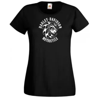 Motor fan Motorcycles Harley Girl női rövid ujjú póló