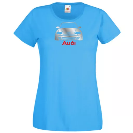 Autó fan Audi stencil női rövid ujjú póló