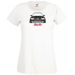 Autó fan Audi stencil női rövid ujjú póló