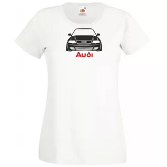 Autó fan Audi stencil női rövid ujjú póló