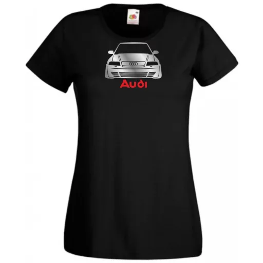 Autó fan Audi stencil női rövid ujjú póló
