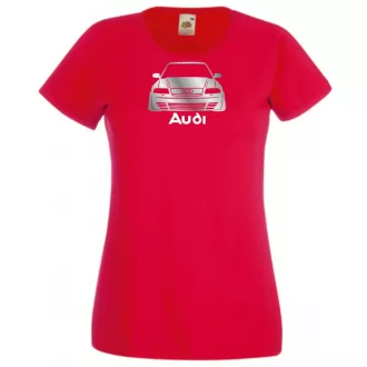 Autó fan Audi stencil női rövid ujjú póló