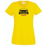 Autó fan Audi stencil női rövid ujjú póló