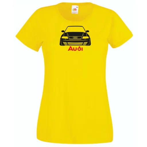 Autó fan Audi stencil női rövid ujjú póló