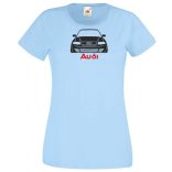 Autó fan Audi stencil női rövid ujjú póló
