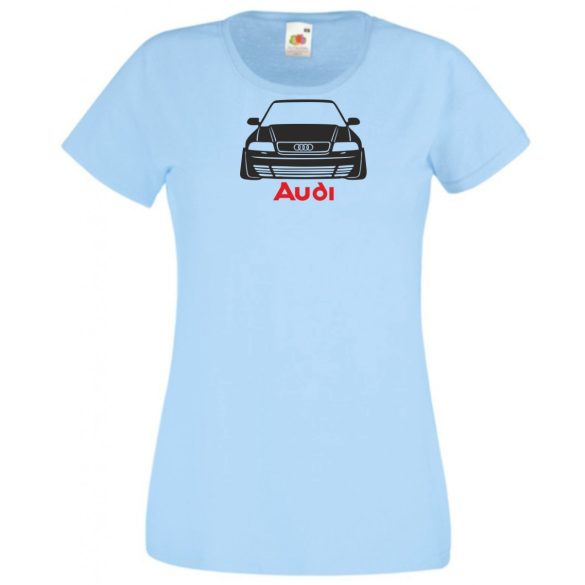 Autó fan Audi stencil női rövid ujjú póló