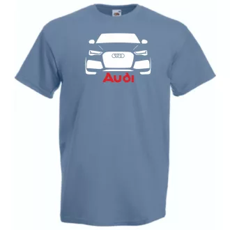 Autó fan Audi stencil férfi rövid ujjú póló