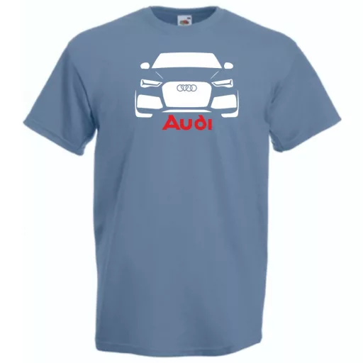 Autó fan Audi stencil férfi rövid ujjú póló