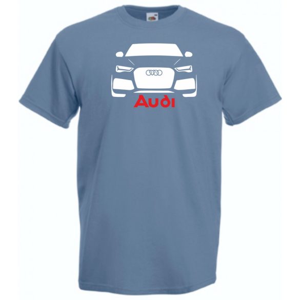 Autó fan Audi stencil férfi rövid ujjú póló