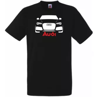 Autó fan Audi stencil férfi rövid ujjú póló