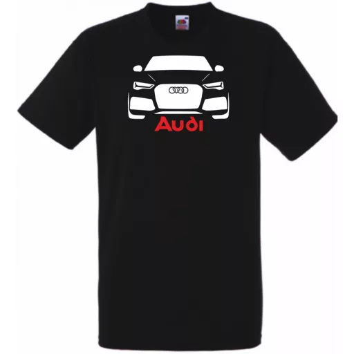 Autó fan Audi stencil férfi rövid ujjú póló