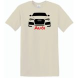 Autó fan Audi stencil férfi rövid ujjú póló