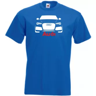 Autó fan Audi stencil férfi rövid ujjú póló