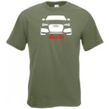 Autó fan Audi stencil férfi rövid ujjú póló