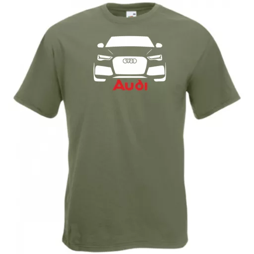 Autó fan Audi stencil férfi rövid ujjú póló