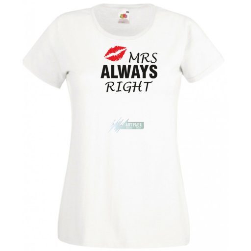 Mr & Mrs (Always) Right női rövid ujjú póló