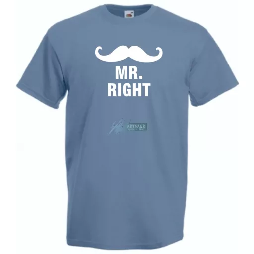 Mr & Mrs (Always) Right férfi rövid ujjú póló