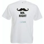 Mr & Mrs (Always) Right férfi rövid ujjú póló