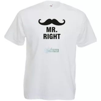 Mr & Mrs (Always) Right férfi rövid ujjú póló