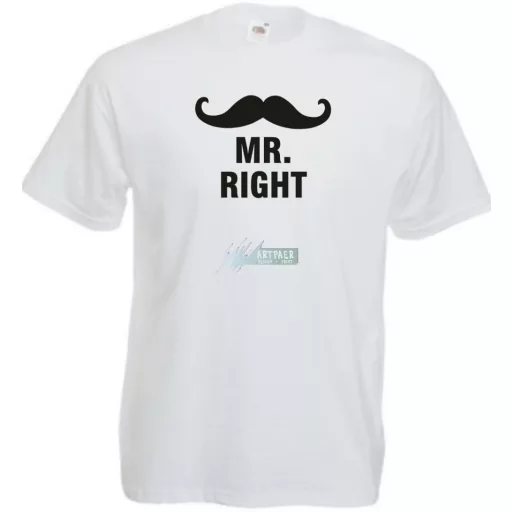 Mr & Mrs (Always) Right férfi rövid ujjú póló