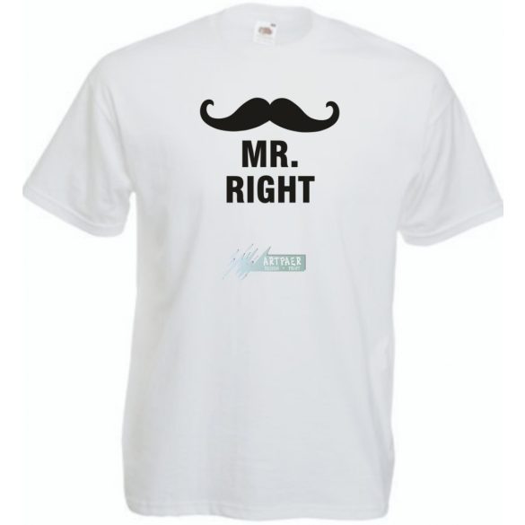 Mr & Mrs (Always) Right férfi rövid ujjú póló
