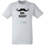 Mr & Mrs (Always) Right férfi rövid ujjú póló