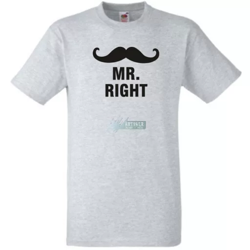 Mr & Mrs (Always) Right férfi rövid ujjú póló