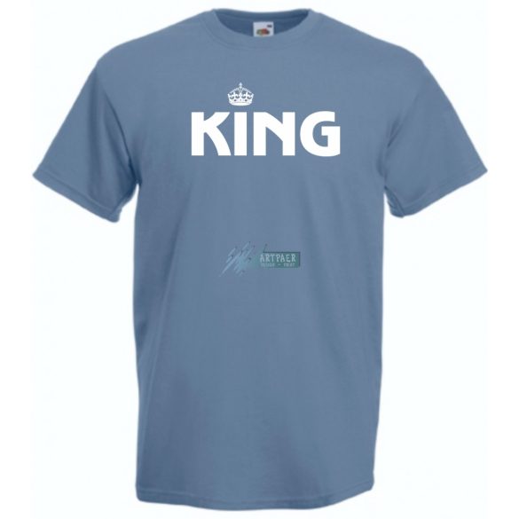 King & Queen férfi rövid ujjú póló