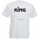 King & Queen férfi rövid ujjú póló