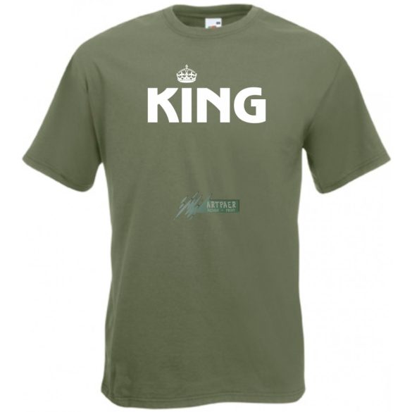 King & Queen férfi rövid ujjú póló